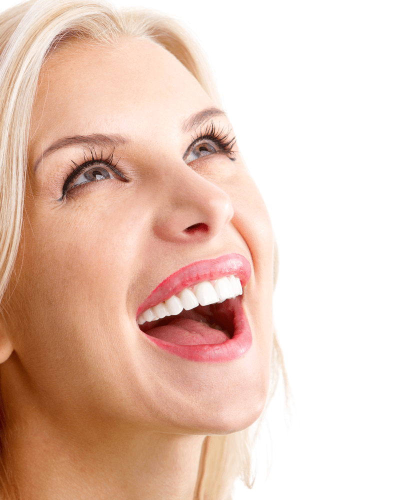 Up close of a women smiling
