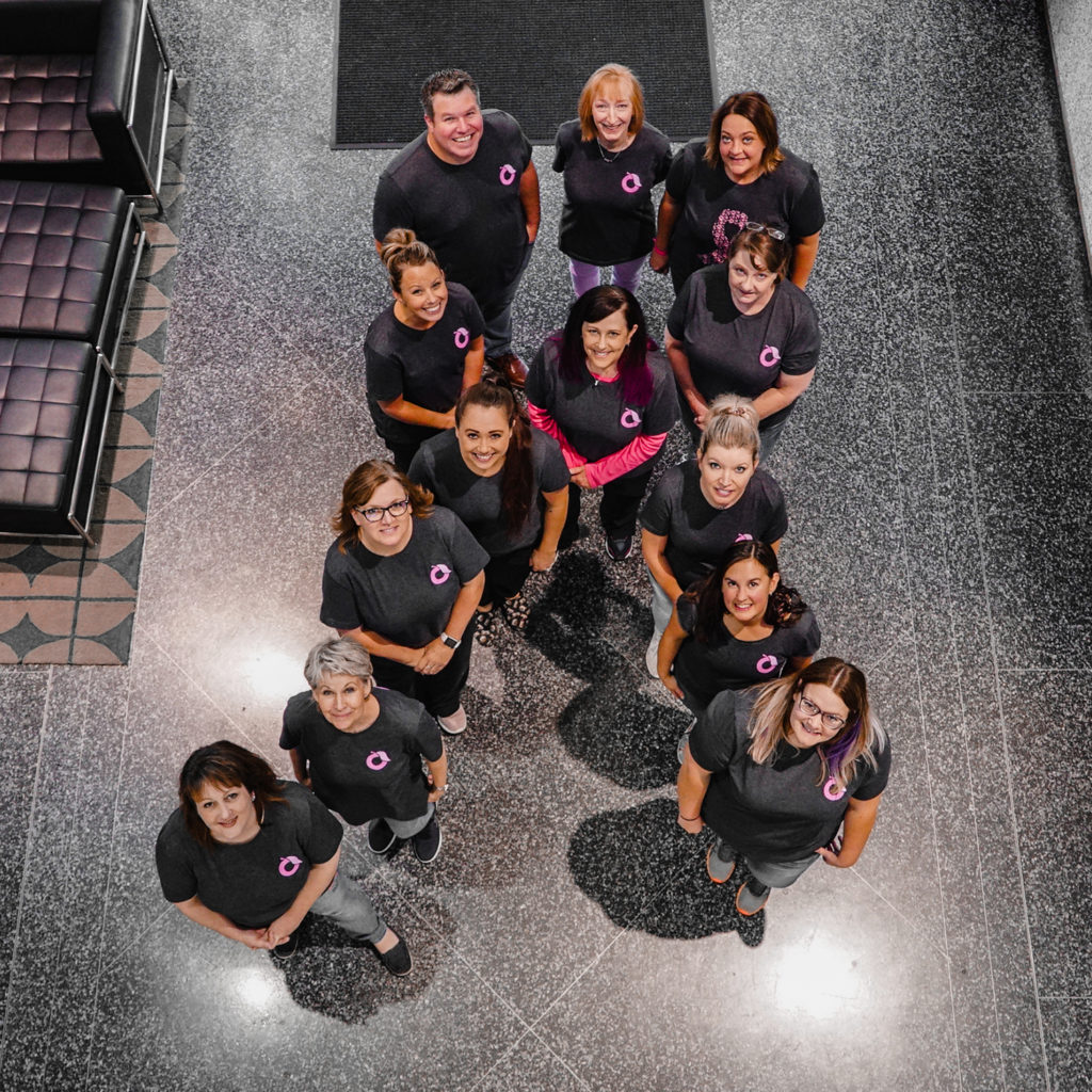 CCC Members Standing for Breast Cancer Awareness